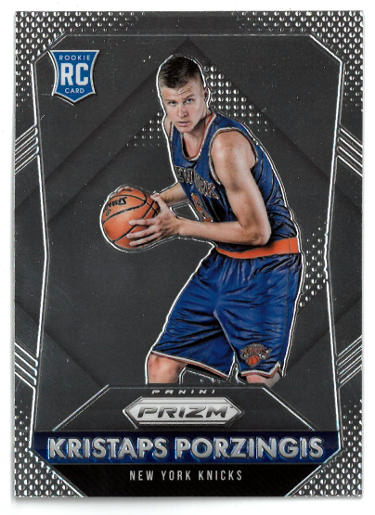 Kristaps Porzingis 2015-16 Panini NBA Prizm Rookie Card (RC) #348 (New York Knicks)-Powers Sports Memorabilia