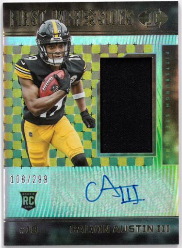 Calvin Austin III Autographed 2022 Panini Illusions First Impressions Memorabilia/Auto Rookie Card (RC) #138- /299 (Pittsburgh Steele-Powers Sports Memorabilia