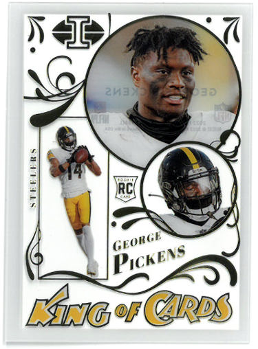George Pickens 2022 Panini Illusions Acetate King of Cards Rookie Card (RC) #KC-19 (Pittsburgh Steelers)-Powers Sports Memorabilia