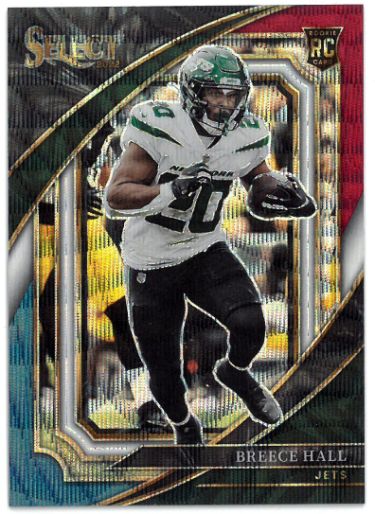 Breece Hall 2022 Panini Select Suite Level Tri-Color Rookie Card (RC) #321- /149 (New York Jets/Iowa State)-Powers Sports Memorabilia