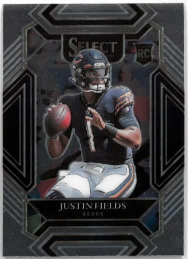 Justin Fields 2021 Panini Select Football Club Level Rookie Card (RC) #250 (Chicago Bears/Ohio State)-Powers Sports Memorabilia
