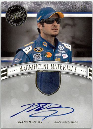 Martin Treux, Jr. Autographed 2012 Press Pass Authentics Racing Magnificent Materials/On Card Auto #MMSE-MT- /99-Powers Sports Memorabilia