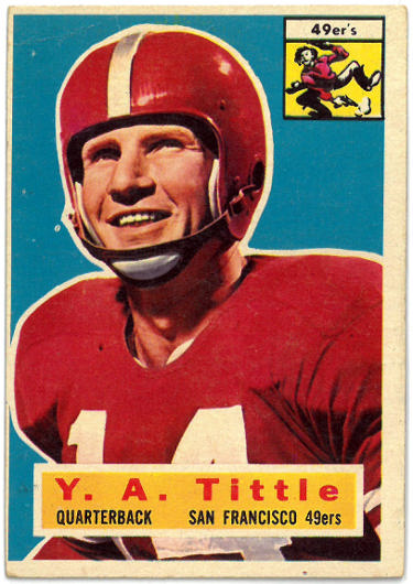YA (Y.A.) Tittle 1956 Topps Football Card #86 (San Francisco 49ers)-Powers Sports Memorabilia