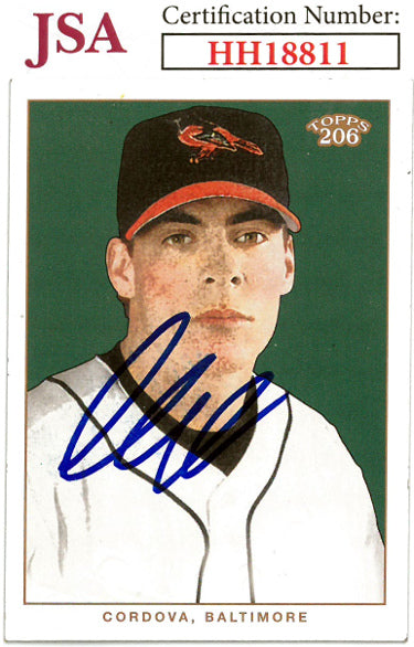 Marty Cordova Autographed 2002 Topps 206 Baseball On Card Auto #223- JSA #HH18811 (Baltimore Orioles)-Powers Sports Memorabilia