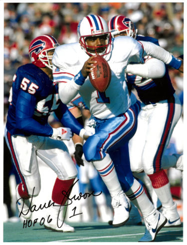 Warren Moon Autographed Houston Oilers 8.5X11 Photo #1 w/ HOF 06?Çô COA (Exclusive Oiler Team Image)-Powers Sports Memorabilia