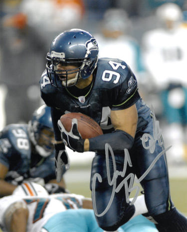 Chad Brown Autographed Seattle Seahawks 8x10 Photo #20?Çô COA-Powers Sports Memorabilia
