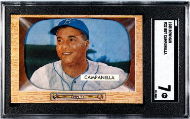 Roy Campanella 1955 Bowman Baseball Card #22- SGC Graded 7 NM (Centered/Undergraded/Brooklyn Dodgers)-Powers Sports Memorabilia