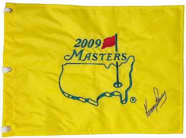 Kenny Perry Autographed 2009 Masters Embroidered PGA Tour Pin Flag?Çô Beckett Review-Powers Sports Memorabilia