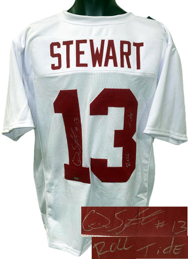 ArDarius Stewart Autographed Alabama White Custom Stitched College Football Jersey XL w/ Roll Tide- COA-Powers Sports Memorabilia