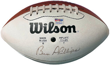Bum Phillips Autographed Wilson NFL WP Football Light Sig ?Çô PSA # 2N73541 (Houston Oilers/ New Orleans Saints Coach)-Powers Sports Memorabilia