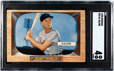 Al Kaline 1955 Bowman Baseball Card #23- SGC Graded 4 VG-EX (Detroit Tigers)-Powers Sports Memorabilia