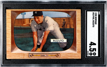 Phil Rizzuto 1955 Bowman Baseball Card #10- SGC Graded 4.5 VG-EX (New York Yankees)-Powers Sports Memorabilia