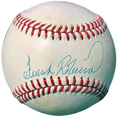 Frank Robinson Autographed ROAL Official American League Baseball minor tone spots- COA (Baltimore Orioles)-Powers Sports Memorabilia