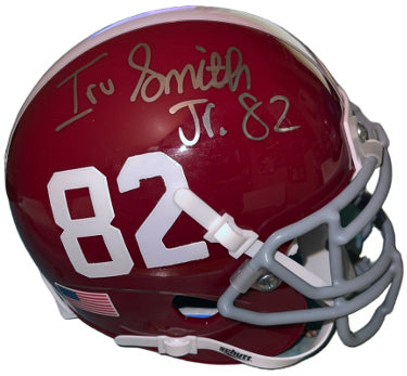 Irv Smith Jr. Autographed Alabama Crimson Tide Schutt #82 Authentic Mini Helmet- COA (?ÇÖ07 National Champs/Bengals)-Powers Sports Memorabilia
