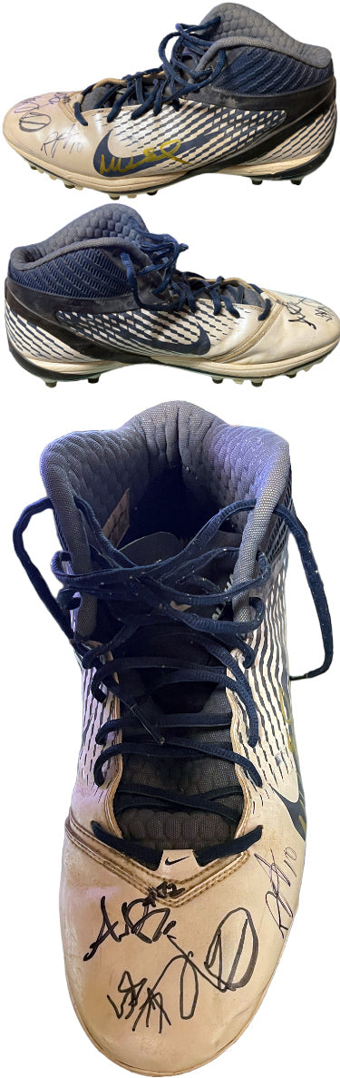 Jared Cook Autographed Titans Nike Alpha Game Used Left Cleat ?Çô 4 sigs -Beckett (AJ Brown/Mike Vrabel)-Powers Sports Memorabilia