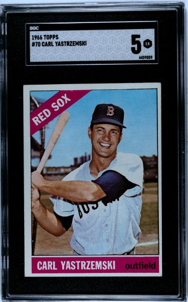 Carl Yastrzemski 1966 Topps Baseball Card #70- SGC Graded 5 EX (Boston Red Sox)-Powers Sports Memorabilia