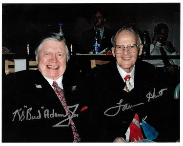 K. S. "Bud" Adams Jr and Lamar Hunt 8x10 AFL Replica Autographed Reprint Photo-Powers Sports Memorabilia