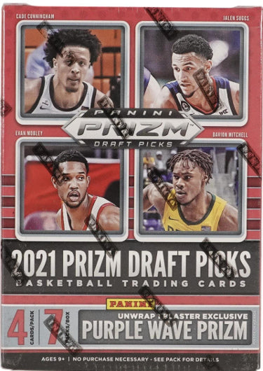2021-22 Panini Prizm NBA Draft Picks Basketball Blaster Box- 7PK/4CPP- Factory Sealed/New (Purple Wave Prizm!)-Powers Sports Memorabilia