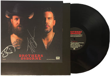 Brothers Osborne Autographed 2023 Self Titled 11x11 Art Card/Album Cover/LP/Vinyl Record- 2 sig- COA-Powers Sports Memorabilia