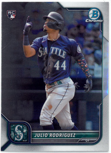 Julio Rodriguez 2022 Bowman Chrome Rookie Card (RC) #48 (Seattle Mariners)-Powers Sports Memorabilia