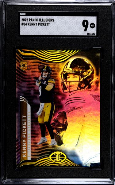 Kenny Pickett 2022 Panini Illusions Rookie Card (RC) #84- SGC Graded 9 Mint (Pittsburgh Steelers)-Powers Sports Memorabilia