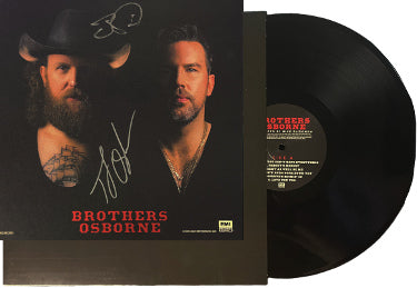 Brothers Osborne Autographed 2023 Self Titled 11x11 Art Card/Album Cover/LP/Vinyl Record- 2 sig- COA - CTBL_037363-Powers Sports Memorabilia