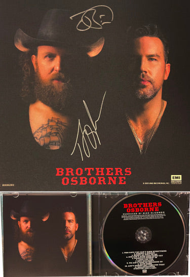 Brothers Osborne Autographed 2023 Self Titled 11x11 Art Card/Album Cover Booklet/CD- 2 sig- COA-Powers Sports Memorabilia