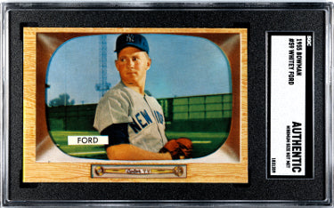 Whitey Ford 1955 Bowman Baseball Card #59- SGC Slabbed Authentic (Min. Size/New York Yankees)-Powers Sports Memorabilia