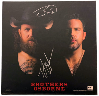 Brothers Osborne Autographed 2023 Self Titled 11x11 Art Card- 2 sig- COA- minor corner ding-Powers Sports Memorabilia