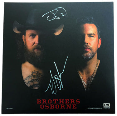 Brothers Osborne Autographed 2023 Self Titled 11x11 Art Card- 2 sig- COA-Powers Sports Memorabilia