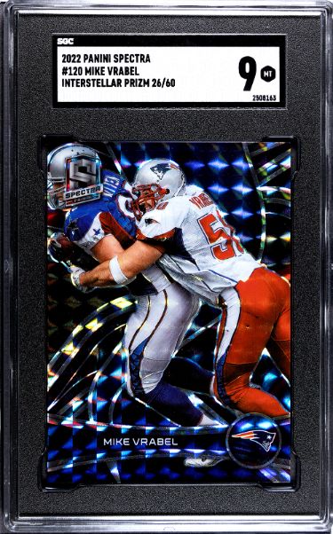 Mike Vrabel 2022 Panini Spectra Interstellar Prizm Card #120- SGC Graded 9 Mint (New England Patriots)-Powers Sports Memorabilia