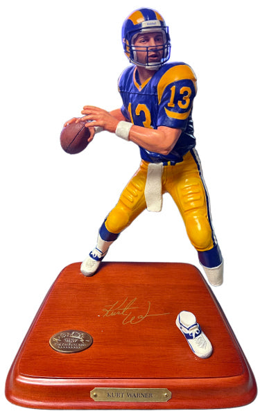 Kurt Warner St Louis Rams All Star Football Figurine/Statue 7" - Danbury Mint COO- Broken Leg/Repairable-Powers Sports Memorabilia
