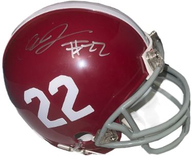 Christion Jones Autographed Alabama Crimson Tide Riddell Speed #22 Mini Helmet?Çô COA (2012/2013 National Champs)-Powers Sports Memorabilia