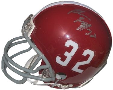 Rashaan Evans Autographed Alabama Crimson Tide Riddell Speed #32 Mini Helmet?Çô COA (2015/2107 BCS National Champ)-Powers Sports Memorabilia