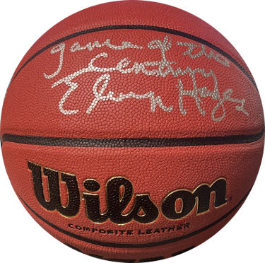Elvin Hayes Autographed Wilson NCAA Indoor/Outdoor Basketball Game of the Century imperfect- Schwartz Sports Holo-Powers Sports Memorabilia
