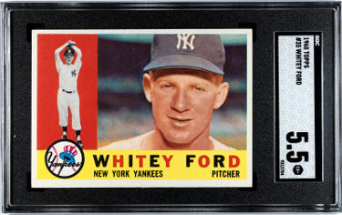 Whitey Ford 1960 Topps Baseball Card #35- SGC Graded 5.5 EX+ (New York Yankees)-Powers Sports Memorabilia
