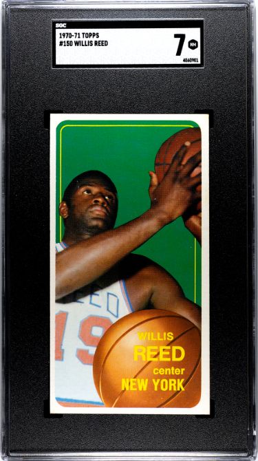 Willis Reed 1970-71 Topps Card #150- SGC Graded 7 NM (New York Knicks)-Powers Sports Memorabilia