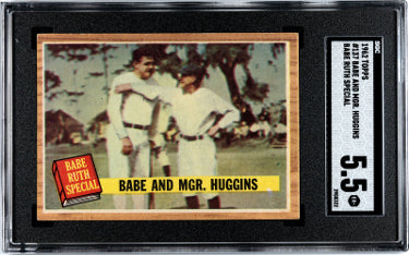 Babe Ruth 1962 Topps Manager Huggins Special Card #137- SGC Graded 5.5 EX+ (New York Yankees)-Powers Sports Memorabilia