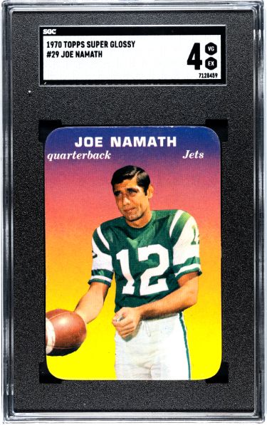 Joe Namath 1970 Topps Super Glossy Card #29- SGC Graded 4 VG-EX (New York Jets)-Powers Sports Memorabilia