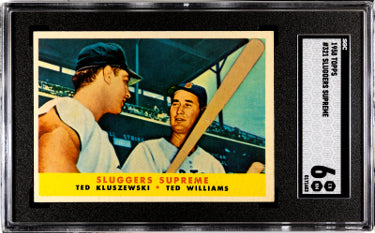 Ted Williams 1958 Topps Sluggers Supreme Card #321- SGC Graded 6 EX-NM (Centered/Undergraded/w/Ted Kluszewski)-Powers Sports Memorabilia