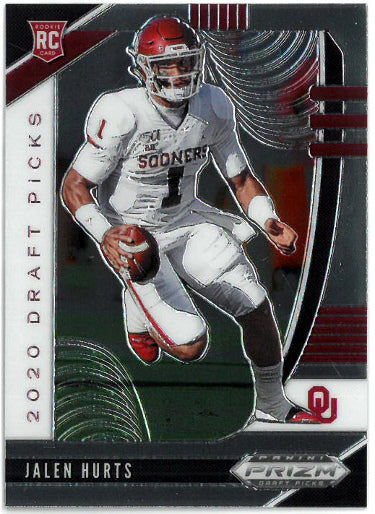 Jalen Hurts 2020 Panini Prizm Draft Picks Rookie Card (RC) #129 (Oklahoma/Eagles)-Powers Sports Memorabilia