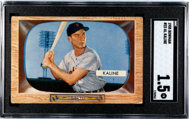 Al Kaline 1955 Bowman Baseball Card #23- SGC Graded 1.5 Fair (Detroit Tigers)-Powers Sports Memorabilia