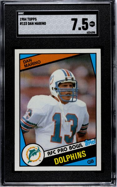 Dan Marino 1984 Topps Rookie Card (RC) #123- SGC Graded 7.5 NM+ (Centered/Miami Dolphins)-Powers Sports Memorabilia