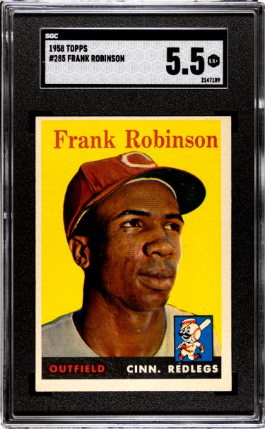 Frank Robinson 1958 Topps Baseball Card #285- SGC Graded 5.5 EX+ (Cincinnati Redlegs)-Powers Sports Memorabilia