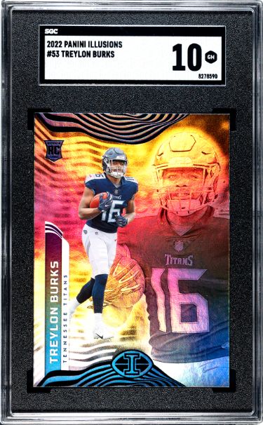 Treylon Burks 2022 Panini Illusions Rookie Card (RC) #53- SGC Graded 10 Gem Mint (Tennessee Titans)-Powers Sports Memorabilia