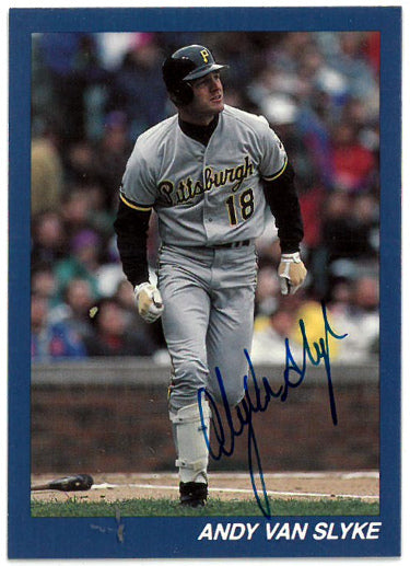 Andy Van Slyke Autographed Custom On Card Auto- COA (Pittsburgh Pirates)-Powers Sports Memorabilia