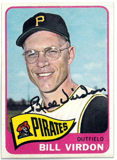 Bill Virdon Autographed 1965 Topps On Card Auto #69- COA (Pittsburgh Pirates)-Powers Sports Memorabilia