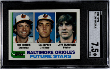 Cal Ripken, Jr. 1982 Topps Baseball Rookie Card (RC) #21- SGC Graded 7.5 NM+ (Baltimore Orioles)-Powers Sports Memorabilia