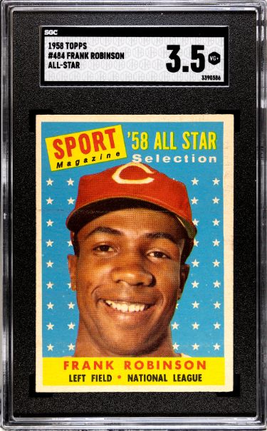 Frank Robinson 1958 Topps All-Star Baseball Card #484- SGC Graded 3.5 VG+ (Cincinnati Reds)-Powers Sports Memorabilia