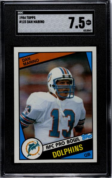 Dan Marino 1984 Topps Rookie Card (RC) #123- SGC Graded 7.5 NM+ (Miami Dolphins)-Powers Sports Memorabilia